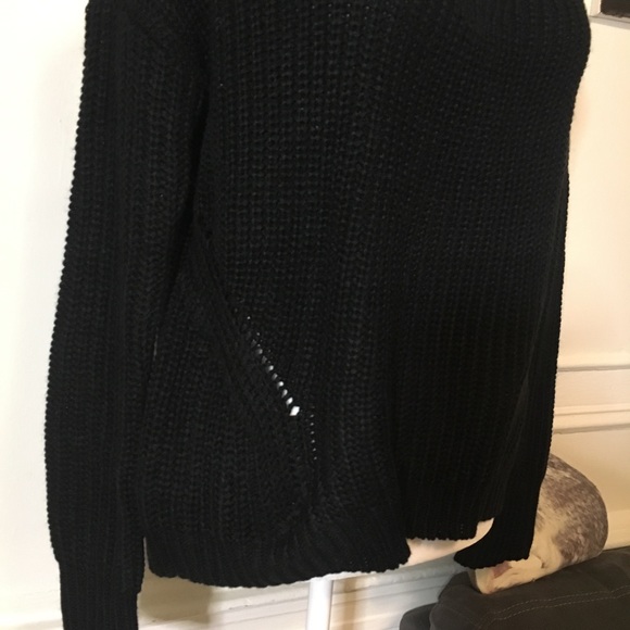 American rag NWT black lace up back sweater - Picture 6 of 8